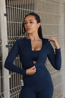 casaquinho poliamida zíper