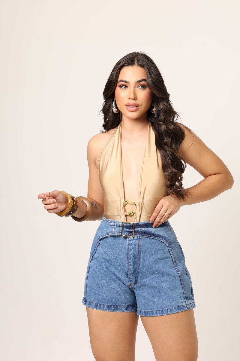 short jeans sem lycra