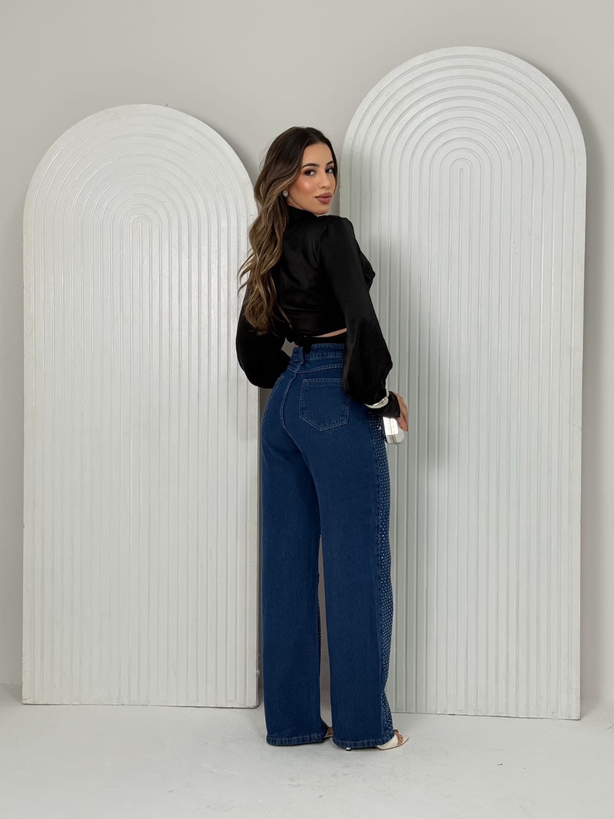 calça strass