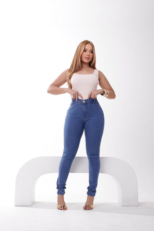 calça skinny com lycra